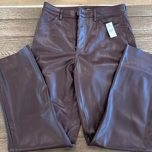 Express high waist leather pants